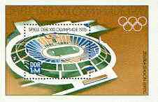 Germany - East 1976 Montreal Olympic Games m/sheet unmounted mint, SG MS E1847, stamps on olympics, stamps on stadia