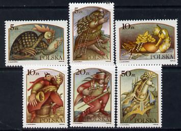 Poland 1986 Folk Tales set of 6 unmounted mint, SG 3066-71*, stamps on fairy tales, stamps on literature
