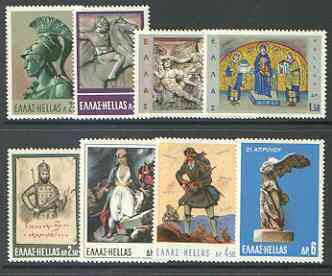 Greece 1968 Hellenic Fight for Civilization Exhibition set of 8 unmounted mint, SG 1078-85*, stamps on ancient greece, stamps on myths, stamps on battles, stamps on militaria, stamps on mythology