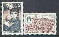 Luxembourg 1968 SOS Children's Village set of 2 unmounted mint SG 825-26*, stamps on , stamps on  stamps on children