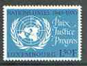 Luxembourg 1970 25th Anniversary of United Nations unmounted mint SG 861*, stamps on united nations