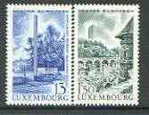 Luxembourg 1966 European Centre set of 2 unmounted mint, SG 788-89*, stamps on , stamps on  stamps on tourism, stamps on bridges, stamps on civil engineering, stamps on monuments