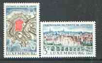 Luxembourg 1967 Treaty of London set of 2 unmounted mint, SG 796-97*, stamps on , stamps on  stamps on bridges, stamps on forts