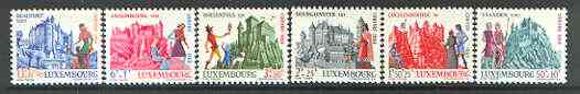 Luxembourg 1969 National Welfare Fund (Castles) set of 6 unmounted mint, SG 846-51*, stamps on , stamps on  stamps on castles, stamps on 