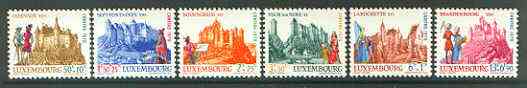 Luxembourg 1970 National Welfare Fund (Castles) set of 6 unmounted mint, SG 862-67*, stamps on castles, stamps on arts