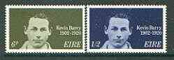 Ireland 1970 Kevin Barry (patriot) set of 2 unmounted mint, SG 285-86*, stamps on personalities