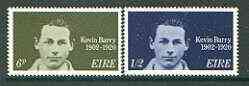 Ireland 1970 Kevin Barry (patriot) set of 2 unmounted mint, SG 285-86*, stamps on , stamps on  stamps on personalities