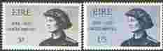 Ireland 1968 Countess Markievicz (patriot) set of 2 unmounted mint, SG 243-44*, stamps on personalities, stamps on women