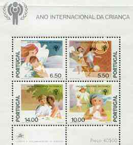 Portugal 1979 International Year of the Child perf m/sheet unmounted mint SG MS 1758, stamps on , stamps on  stamps on , stamps on  stamps on  iyc , stamps on  stamps on children