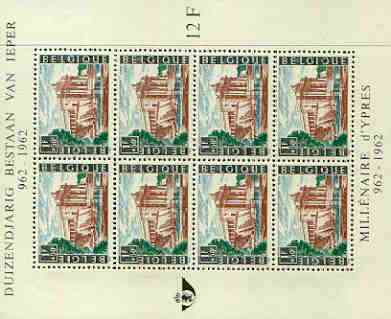 Belgium 1962 Millenary of Ypres perf m/sheet unmounted mint, SG MS 1840, stamps on tourism