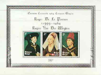 Belgium 1964 Cultural Fund perf m/sheet unmounted mint, SG MS 1903, stamps on , stamps on  stamps on arts, stamps on archery