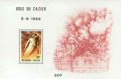 Belgium 1981 Bois du Cazier Mining Disaster perf m/sheet unmounted mint, SG MS 2656, stamps on , stamps on  stamps on mining, stamps on disasters