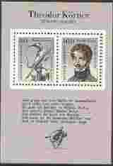 Germany 1991 Birth Bicentenary of Theodor KÃ¶mer (poet) perf m/sheet unmounted mint, SG MS 2412, stamps on , stamps on  stamps on literature, stamps on poetry