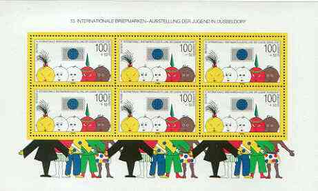 Germany - West 1990 Youth Philatelic Exhibition perf m/sheet unmounted mint, SG MS 2321, stamps on , stamps on  stamps on stamp exhibitions, stamps on children