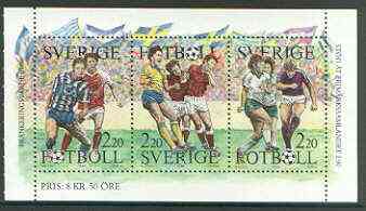 Sweden 1988 Swedish Football booklet pane unmounted mint SG 1414a, stamps on , stamps on  stamps on football, stamps on  stamps on sport