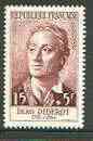 France 1958 Denis Diderot (philosopher) from Red Cross Fund set unmounted mint, SG 1392