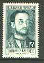 France 1958 Toulouse-Lautrec (artist) from Red Cross Fund set unmounted mint, SG 1395, stamps on , stamps on  stamps on personalities, stamps on arts, stamps on red cross