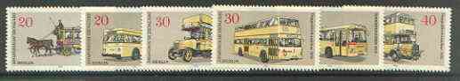 Germany - West Berlin 1973 Berlin Buses set of 6 unmounted mint, SG B434-39*, stamps on , stamps on  stamps on buses, stamps on horses