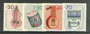 Germany - West Berlin 1973 Humanitarian Relief Fund set of 4 Musical Instruments unmounted mint, SG B443-46*, stamps on , stamps on  stamps on music, stamps on  stamps on musical instruments