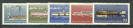 Germany - West Berlin 1975 Berlin Pleasure Boats set of 5 unmounted mint, SG B467-71*, stamps on , stamps on  stamps on ships