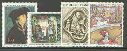 France 1969 French Art set of 4 unmounted mint, SG 1819-22*, stamps on , stamps on  stamps on arts, stamps on circus, stamps on seurat