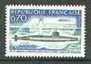 France 1969 Nuclear Submarine unmounted mint SG 1849*, stamps on ships, stamps on submarines, stamps on nuclear, stamps on atomics, stamps on energy