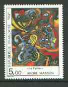 France 1984 'Pythia' by Masson (from Art set) unmounted mint SG 2611*, stamps on arts