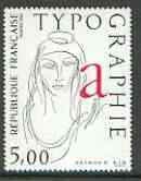 France 1986 Typography unmounted mint SG 2715, stamps on , stamps on  stamps on arts, stamps on printing