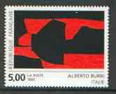 France 1992 Abstract by Alberto Burri (from Contemporary Art set) unmounted mint SG 3104*, stamps on arts