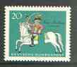 Germany - West 1970 Baron H von Munchhausen (story teller) unmounted mint SG 1522*, stamps on , stamps on  stamps on literature, stamps on fairy tales, stamps on horses