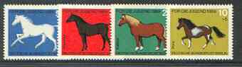 Germany - West 1969 Child Welfare (Horses) set of 4 unmounted mint SG 1478-81*, stamps on , stamps on  stamps on horses, stamps on animals, stamps on  stamps on children