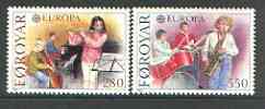 Faroe Islands 1985 Europa - Music Year set of 2 unmounted mint, SG 113-14*, stamps on , stamps on  stamps on europa, stamps on music