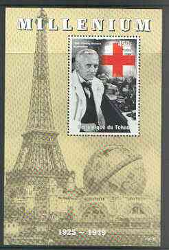 Chad 1999 Millennium - Sir Alexander Fleming perf m/sheet unmounted mint, stamps on , stamps on  stamps on personalities, stamps on doctors, stamps on medical, stamps on diseases, stamps on millennium, stamps on  stamps on eiffel tower, stamps on  stamps on scots, stamps on  stamps on scotland
