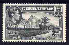 Gibraltar 1938-51 KG6 2d grey P13.5 watermark upright unmounted mint SG124a