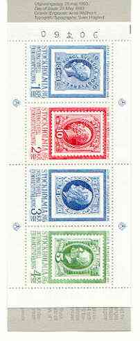 Sweden 1983 'Stockholmia 86' Stamp Exhibition 10k booklet complete and pristine, SG SB366, stamps on stamp exhibitions, stamps on stamp on stamp, stamps on stamponstamp