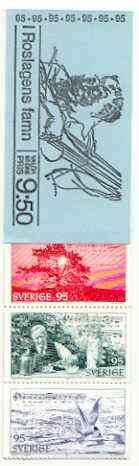 Sweden 1977 Tourism (Musical Poem) 9k50 booklet complete and pristine, SG SB319, stamps on , stamps on  stamps on tourism, stamps on music, stamps on poetry, stamps on fishing, stamps on dancing, stamps on food, stamps on  stamps on slania