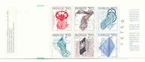 Booklet - Sweden 1984 Made In Sweden 16k20 booklet complete and very fine, SG SB373, stamps on inventions, stamps on industry, stamps on  oil , stamps on 