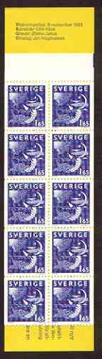 Sweden 1981 Night & Day 16k50 booklet complete and pristine, SG SB353, stamps on , stamps on  stamps on moon