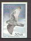 Sweden 1981 Falcon 50k unmounted mint SG 1067, stamps on , stamps on  stamps on birds, stamps on birds of prey, stamps on falcon, stamps on  stamps on slania