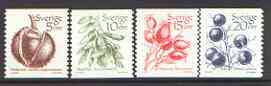 Sweden 1983 Fruits set of 4 unmounted mint, SG 1139-42, stamps on fruit, stamps on food, stamps on 