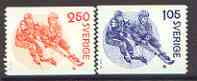 Sweden 1979 Bandy set of 2 unmounted mint, SG 990-91, stamps on , stamps on  stamps on sport, stamps on ice hockey