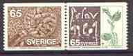 Sweden 1976 Seed Testing se-tenant set of 2 unmounted mint, SG 885a, stamps on wheat, stamps on agriculture, stamps on 