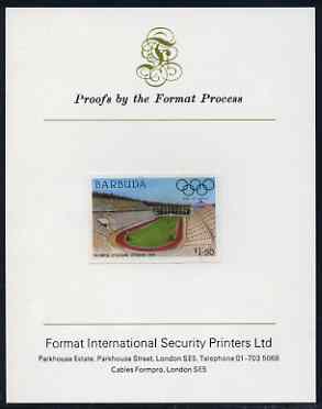 Barbuda 1984 Olympic Games $1.50 imperf proof mounted on Format International proof card (as SG 731)