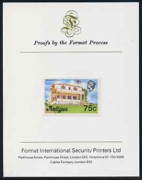 Antigua 1976 Premier's Office 75c (without imprint) imperf proof mounted on Format International proof card (as SG 482A), stamps on constitutions