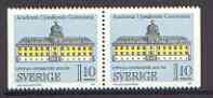 Sweden 1977 Uppsala University horiz pair (ex booklets) unmounted mint SG 924a, stamps on education, stamps on universities