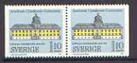 Sweden 1977 Uppsala University horiz pair (ex booklets) unmounted mint SG 924a, stamps on , stamps on  stamps on education, stamps on  stamps on universities