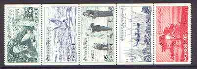 Booklet - Sweden 1977 Tourism (Musical Poem) se-tenant set of 5 (ex booklets) unmounted mint, SG 927a