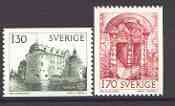 Sweden 1978 Europa (Castles) set of 2 unmounted mint SG 952-53, stamps on , stamps on  stamps on europa, stamps on castles