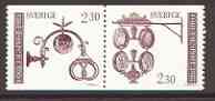 Sweden 1981 Business Mail (Signs) se-tenant set of 2 unmounted mint SG 1093a, stamps on food, stamps on smith:iron  