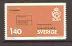 Sweden 1975 Postal Giro 50th Anniversary unmounted mint SG 833, stamps on , stamps on  stamps on postal, stamps on  stamps on posthorns, stamps on  stamps on slania